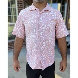 RARE Vintage Abercrombie & Fitch Button Up Shirt Floral Size M Reverse Print